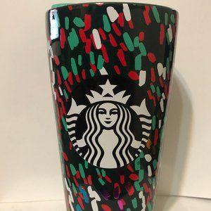 STARBUCKS Christmas Holiday Ceramic Travel Tumbler Mug Cup 12 oz Coffee 2019